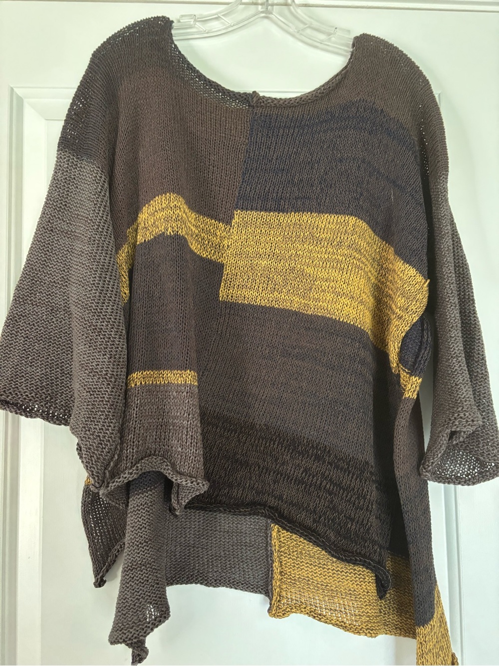 Skiff Knit Colorblock Knit Sweater w/ Split Sides